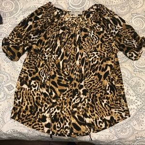 Animal print blouse